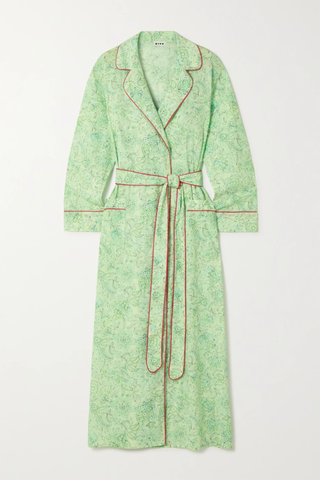 유럽직배송 릭소 로브 RIXO Marta belted paisley-print cotton-voile robe 45666037505010295