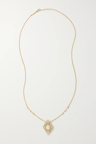 유럽직배송 잭키에이슈 목걸이 JACQUIE AICHE 14-karat gold multi-stone necklace 38063312419089147