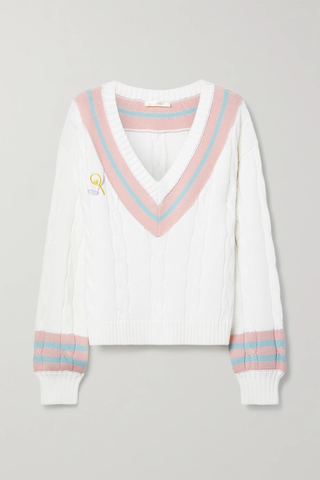 유럽직배송 러브샤크팬시 스웨터 LOVESHACKFANCY Malaine embroidered cable-knit sweater 33258524072022216