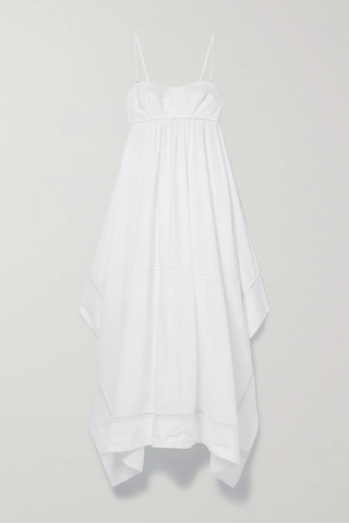 유럽직배송 에이엘씨 원피스 A.L.C. Blanca asymmetric crochet-trimmed cotton maxi dress 38063312418264257