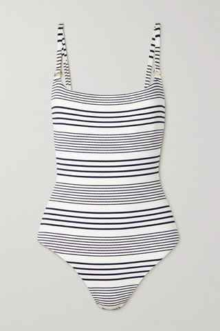 유럽직배송 멜리사오다바쉬 MELISSA ODABASH Embellished striped swimsuit 38063312420593925