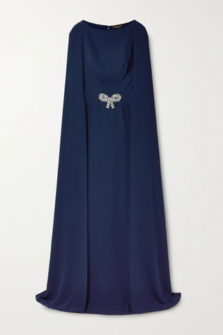 유럽직배송 림아크라 REEM ACRA Cape-effect embellished crepe gown 38063312419323028