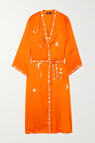 유럽직배송 LESLIE AMON MoonChild embroidered satin robe 45666037504791144