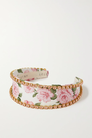 유럽직배송 LELET NY Gwyneth crystal-embellished floral-print canvas headband 1647597279296918