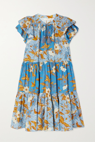 유럽직배송 울라존슨 원피스 ULLA JOHNSON Gail ruffled tiered patchwork floral-print cotton-blend dress 43769801096294113
