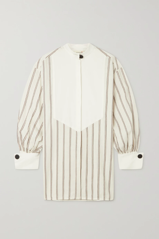 유럽직배송 바이말렌비거 셔츠 BY MALENE BIRGER Aglaja paneled striped linen-blend and linen-piqué shirt 38063312420760423