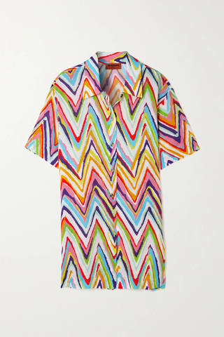 유럽직배송 미쏘니 셔츠 MISSONI Mare oversized printed voile shirt 32027475400243217