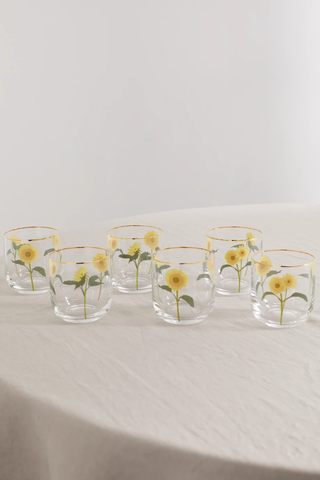 유럽직배송 베르나데트 BERNADETTE Set of six gold-plated water glasses 36093695689062167