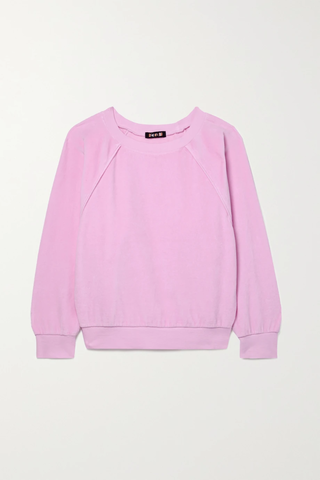 유럽직배송 SUZIE KONDI Cropped cotton-blend velour sweatshirt 11452292646156562