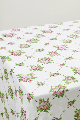 유럽직배송 에밀리아 윅스테드 EMILIA WICKSTEAD Floral-print linen tablecloth 45666037504907395