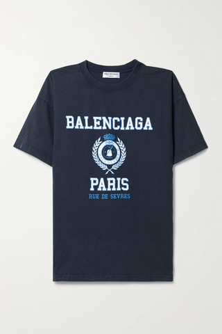 유럽직배송 발렌시아가 티셔츠 BALENCIAGA Printed cotton-jersey T-shirt 38063312418722209
