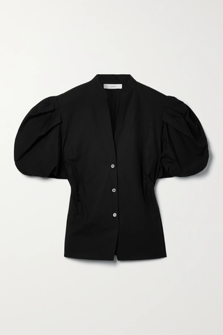 유럽직배송 빈스 블라우스 VINCE Cutout twisted cotton-poplin blouse 38063312420510389