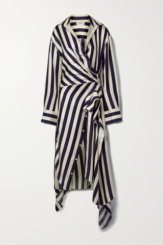 유럽직배송 몬세 원피스 MONSE Cascade striped silk-twill midi shirt dress 38063312419571571