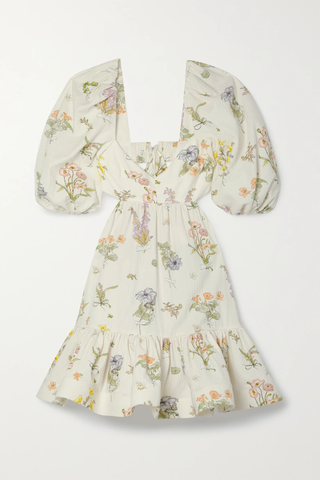 유럽직배송 짐머만 미니원피스 ZIMMERMANN Jeannie open-back ruffled floral-print cotton-blend seersucker mini dress 42247633207928184