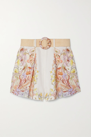 유럽직배송 짐머만 ZIMMERMANN Jeannie belted floral-print linen shorts 42247633207928176