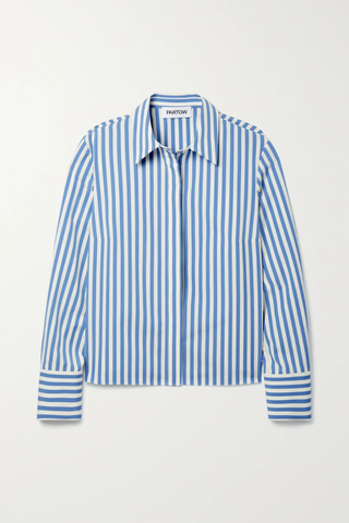 유럽직배송 파토우 셔츠 PARTOW Brooks striped cotton-poplin shirt 38063312420040532