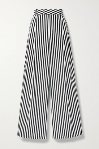 유럽직배송 파토우 팬츠 PARTOW Rhet pleated striped cotton-poplin wide-leg pants 38063312420040522