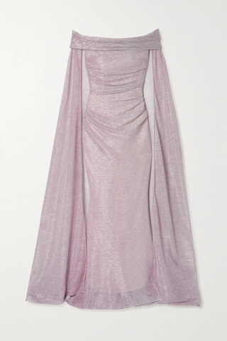 유럽직배송 탈보트런호프 TALBOT RUNHOF Off-the-shoulder cape-effect metallic voile gown 38063312420015689