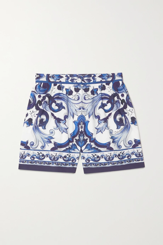 유럽직배송 돌체앤가바나 DOLCE &amp; GABBANA Printed cotton-poplin shorts 43769801097538727