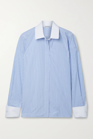 유럽직배송 막스마라 셔츠 MAX MARA Pinstriped cotton-poplin shirt 38063312420424861