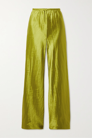 유럽직배송 더로우 팬츠 THE ROW Andres metallic crinkled cotton and silk-blend satin wide-leg pants 38063312420954837