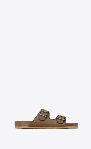 유럽직배송 입생로랑 플랫 샌들 SAINT LAURENT jimmy flat sandals in smooth leather 713537DWE003126