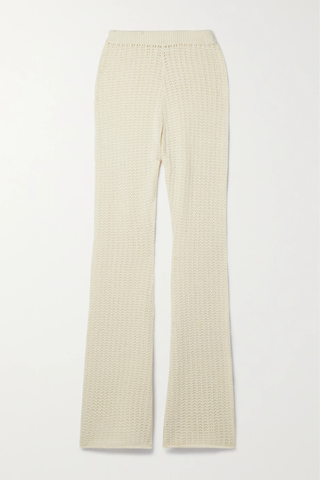 유럽직배송 SAVANNAH MORROW + NET SUSTAIN Halle open-knit organic cotton flared pants 45666037505043350
