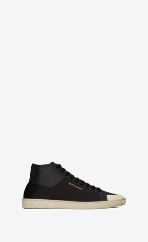 유럽직배송 입생로랑 스니커즈 SAINT LAURENT court classic sl/39 mid-top sneakers in smooth leather and satin crepe 7008591UU301000