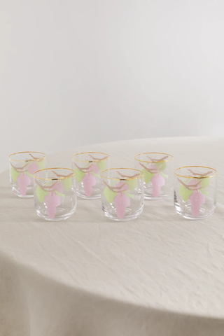 유럽직배송 베르나데트 BERNADETTE Set of six gold-plated water glasses 36093695689062162