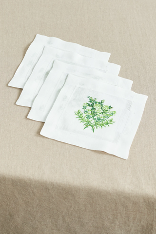 유럽직배송 에밀리아 윅스테드 EMILIA WICKSTEAD Set of four printed linen napkins 45666037504906408