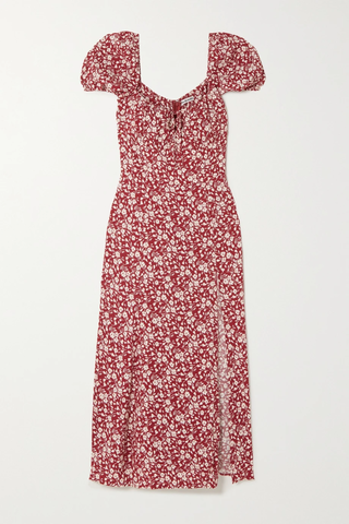 유럽직배송 리포메이션 원피스 REFORMATION Teyana floral-print crepe midi dress 1647597285729280