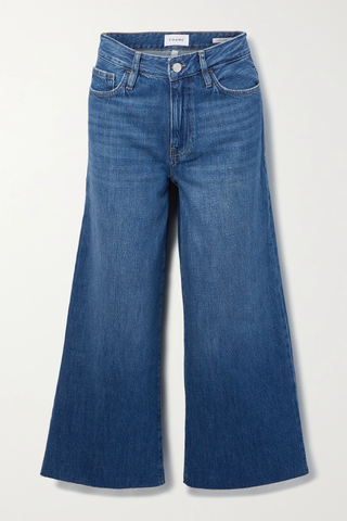 유럽직배송 프레임 청바지 FRAME Frayed cropped high-rise wide-leg jeans 46376663162666933