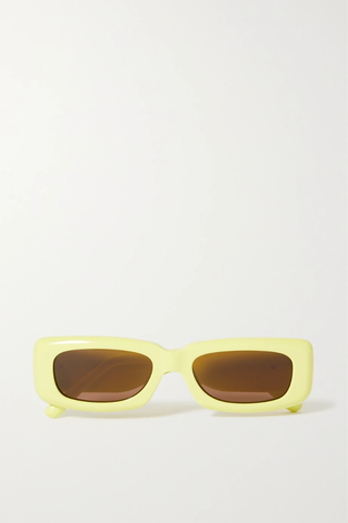 유럽직배송 아티코 선글라스 THE ATTICO + Linda Farrow Mini Marfa rectangular-frame tortoiseshell acetate sunglasses 43769801096245950