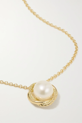 유럽직배송 데이비드율만 목걸이 DAVID YURMAN Infinity 18-karat gold pearl necklace 33258524072162671