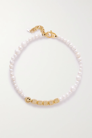 유럽직배송 MARTHA CALVO Lucky gold-plated, pearl and crystal necklace 1647597282946984