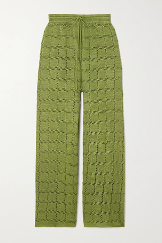 유럽직배송 CALLE DEL MAR + NET SUSTAIN crochet-knit wide-leg pants 46376663162347051