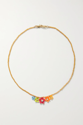 유럽직배송 록산느애슐린 목걸이 ROXANNE ASSOULIN Flower Power gold-tone, enamel and crystal necklace 38063312419584041