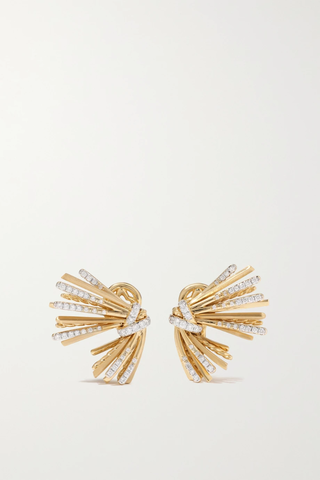 유럽직배송 데이비드율만 귀걸이 DAVID YURMAN Angelika 18-karat gold diamond earrings 29419655932803807
