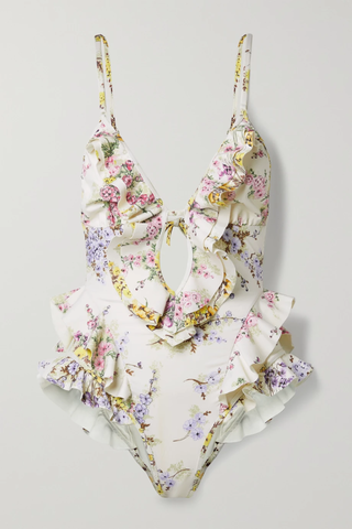 유럽직배송 짐머만 ZIMMERMANN Jude Waterfall ruffled floral-print swimsuit 38063312420610574