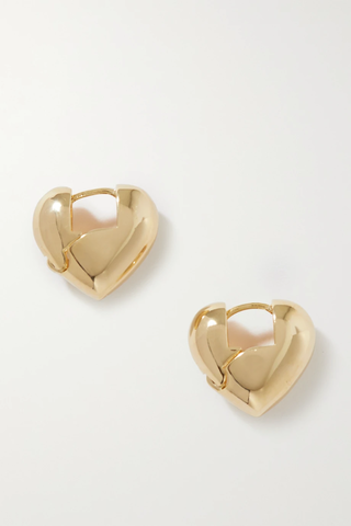 유럽직배송 MARTHA CALVO In My Heart gold-plated hoop earrings 1647597282948003