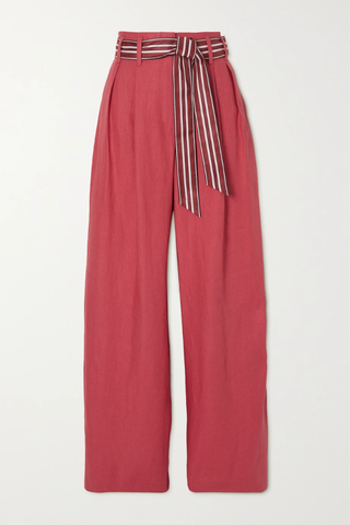 유럽직배송 로로피아나 팬츠 LORO PIANA Pleated linen wide-leg pants 1647597284859335