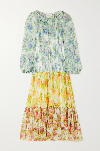 유럽직배송 짐머만 원피스 ZIMMERMANN + NET SUSTAIN tiered floral-print organic silk-crepon midi dress 38063312420600206
