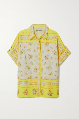 유럽직배송 ALÉMAIS Catalina floral-print cotton and linen-blend voile shirt 45666037504311850