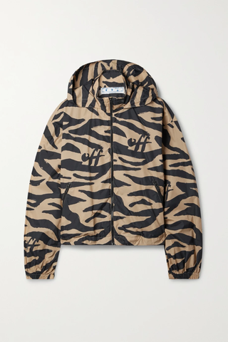 유럽직배송 오프화이트 후드자켓 OFF-WHITE Zebra-print shell hooded jacket 38063312418468488