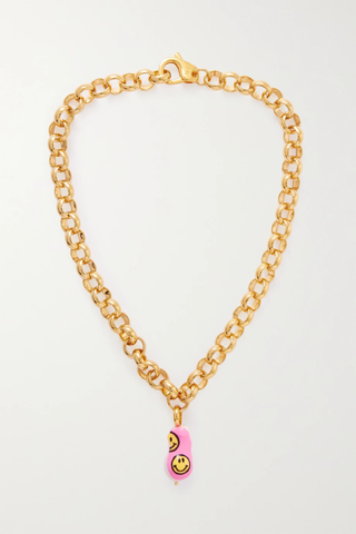 유럽직배송 MARTHA CALVO Smiles All Round gold-plated pearl necklace 1647597282948018