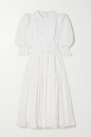 유럽직배송 ANNA MASON Claudia tiered ruffled broderie anglaise cotton midi dress 38063312420537747