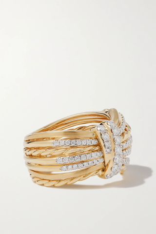 유럽직배송 데이비드율만 반지 DAVID YURMAN Angelika 18-karat gold diamond ring 29419655932803811