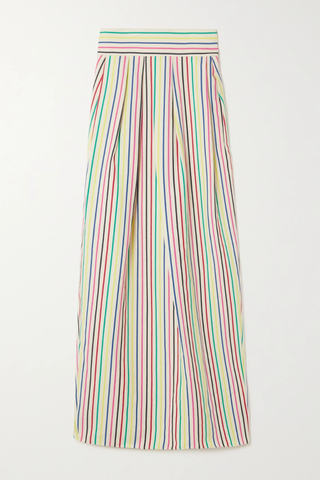 유럽직배송 로지애슐린 스커트 ROSIE ASSOULIN Vita pleated striped cotton and linen-blend maxi skirt 43769801096539492