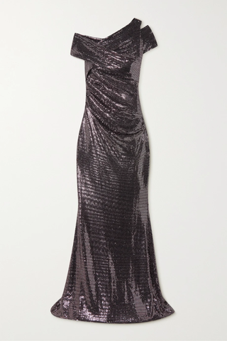 유럽직배송 탈보트런호프 TALBOT RUNHOF One-shoulder draped sequined metallic stretch-knit gown 38063312420015741