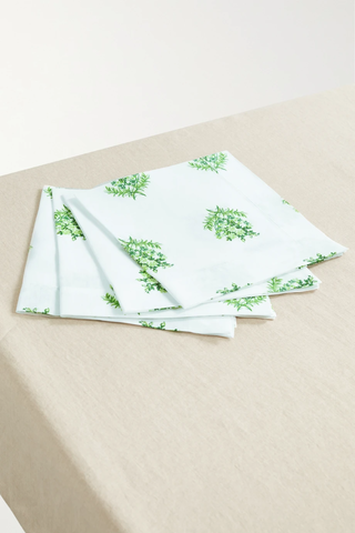 유럽직배송 에밀리아 윅스테드 EMILIA WICKSTEAD Set of four printed linen napkins 45666037504906430